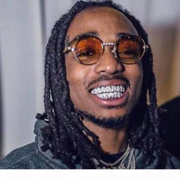 

зубы 18k real gold punk hiphop cz циркон poker письма vampire fang grillz алмазный грили брекеты зуб cap рэпер ювелирные изделия для cosplay, Black