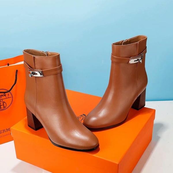 

2020g spring and autumn models wild boots high heels winter thick with martin boots british style new single boots, original box delivery