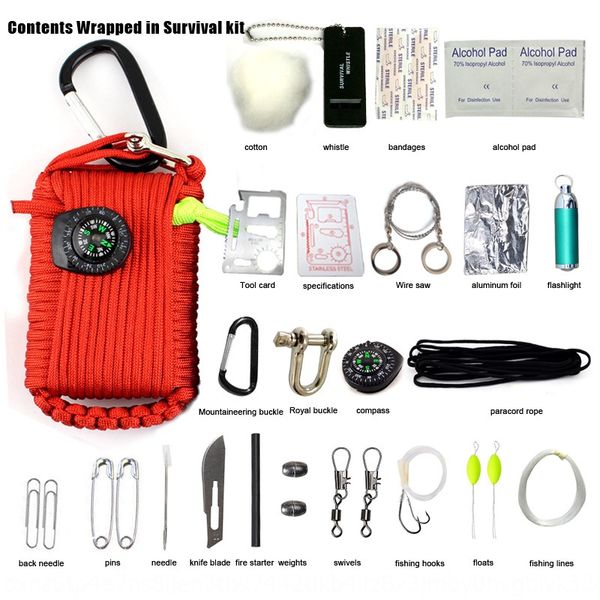 

4rtdx outdoor portable emergency survival army fan field tool kit family multifunctional camping survival life bag toolbox tool toolbox equi