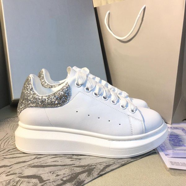 

designer luxury chaussures mens womens casual fitness shoes chaussures fashion white leather comfortable shoes flat leisure sneaker breve, Black