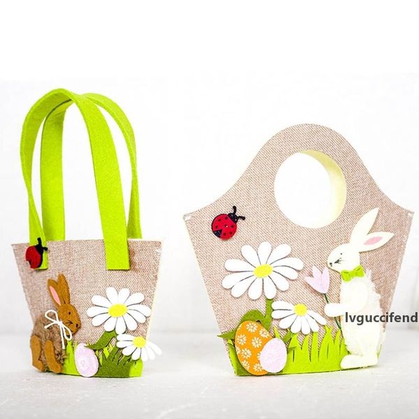 

easter bunny handbag nordic style fabric tote bag easter egg rabbit portable storage bag easter party festival bags
