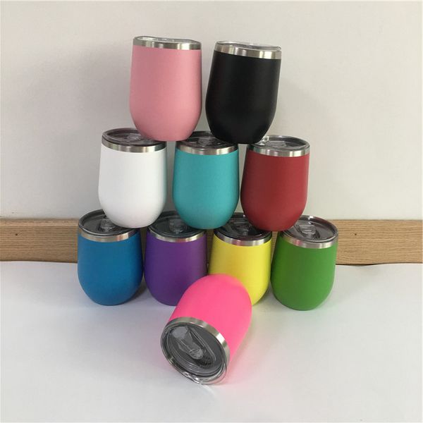 

6oz 12oz яйцо кружок изолированного вакуумные вин массажер 304 из нержавеющей стали кубка многоцветного кофе кружки бокалы с крышкой
