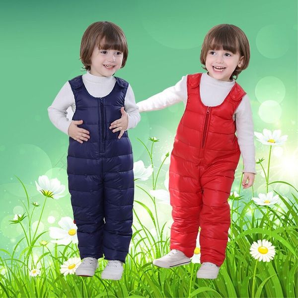 

children's straps children's wear baby's cotton-padded trousers jacket jumpsuit down jacket men's and women's down, Blue