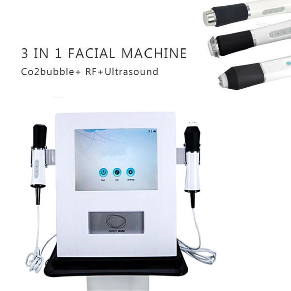 

3 in 1 skin whitening /anti aging wrinkle /oxigeno facial massage machine with oxygeno rf ultrasonic, Black;white