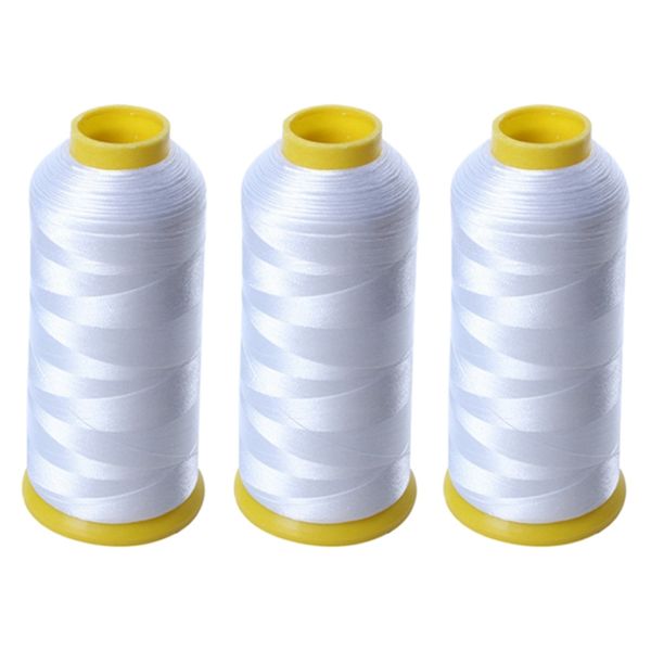 

5000m cones bobbin thread filament polyester for embroidery machine 3 pack(white, Black;white