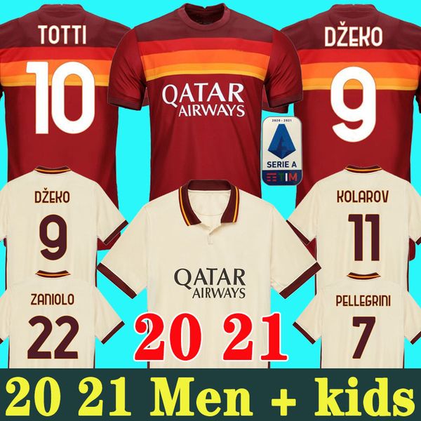 

таиланд as трико цыганские футбол джерси 20 21 de rossi джеко zaniolo рим джерси 2020 2021 totti перотти футбол рубашку мужчины дети комплек, Black;yellow