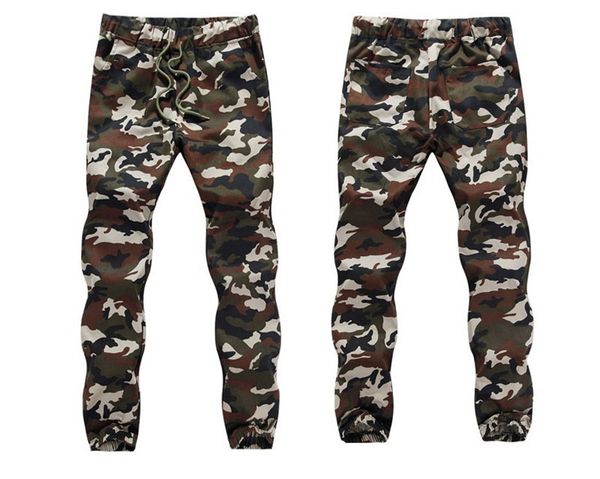

mens designer cotton cargo pants camouflage printed mid wasit jogging trousers sports style casual male clothes, Black