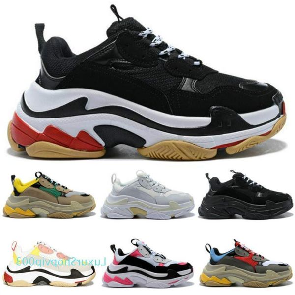 

with box] 2020 fashion designer paris 17fw triple s casual dad shoes men's women's black pink white beige training sports shoes a