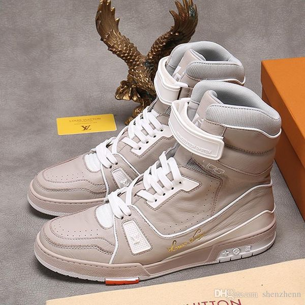 

mens shoes fashion trainers fashion sports walking with box zapatos de hombre trainer sneaker mid -mens shoes casual boots fast ship, Black