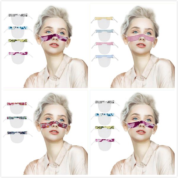 

visible mouth face cover removable eye shield anti dust reusable washable transparent lip language mask deaf mute face mask 11 styles dwc649