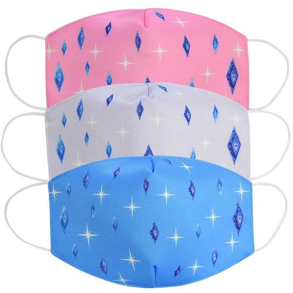 

2020 kids face mask dustproof breathable cotton masks children sun-resistant diamond pattern face cover zxt193 xnrul, Black