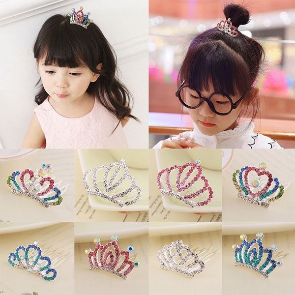 

sq1nt korean style children's color trumpet crown kindergarten girls comb headwear korean style horn horn children's color trumpet, Slivery;white
