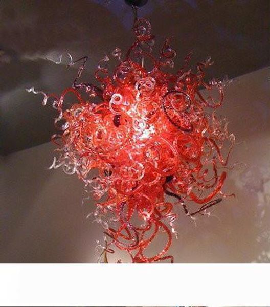 

100% mouth borosilicate artistic restaurant chandelier lamp modern art decor hand blown murano red glass pendant lamps