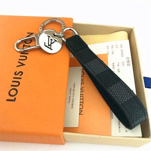 

high qualtiy leather designer keychain fashion famous brand handmade car keychain women bag charm pendant accessories, Silver