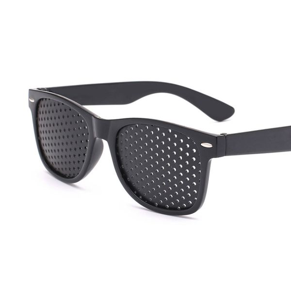 

black vision care pinholes eye exercise eyeglasses pinholes glasses eyesight improve plastic high quality, White;black