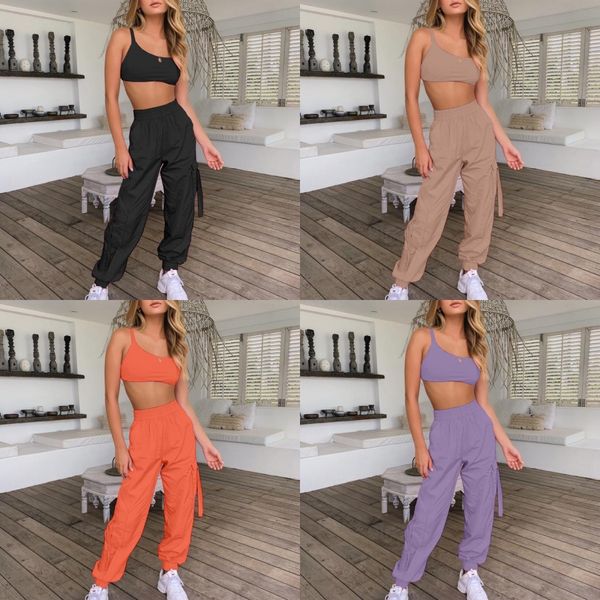 

women ladies tracksuits pants women two- 1pcss set sportwear woman sports suit#849, White