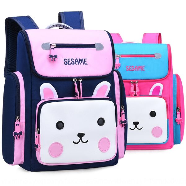 

sesame baby new korean cartoon school waterproof bag pupil grade 1-3 double shoulder ridge burden reduction children waterproof bag