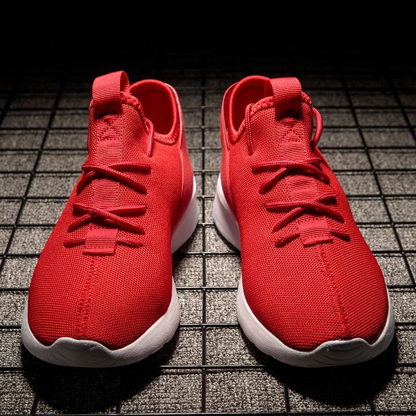 

men sneakers breathable running shoes no-slip men vulcanize shoes sports male air mesh lace up wear-resistant lace-up 46