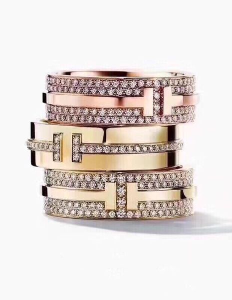 

have stamps fashion brand t diamond designer rings for lady women party wedding lovers gift engagement luxury jewelry for bride with box, Silver