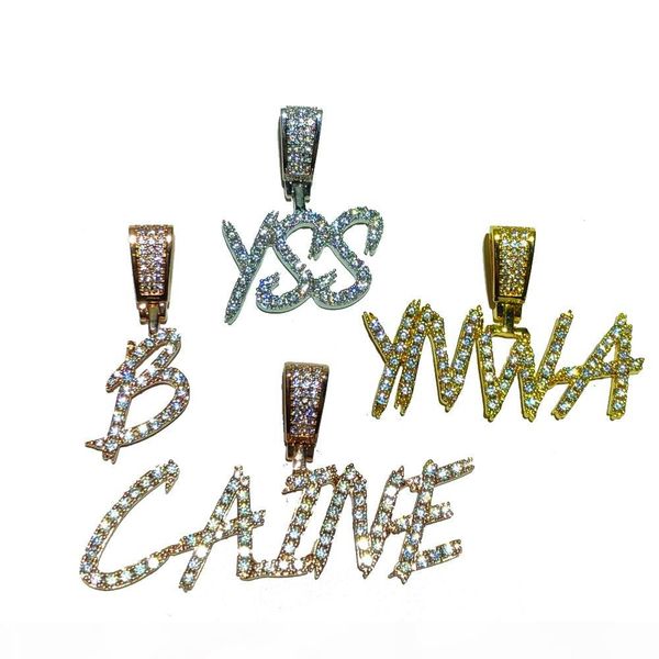 

custom new font hiphop 18k gold plated name pendant, Silver