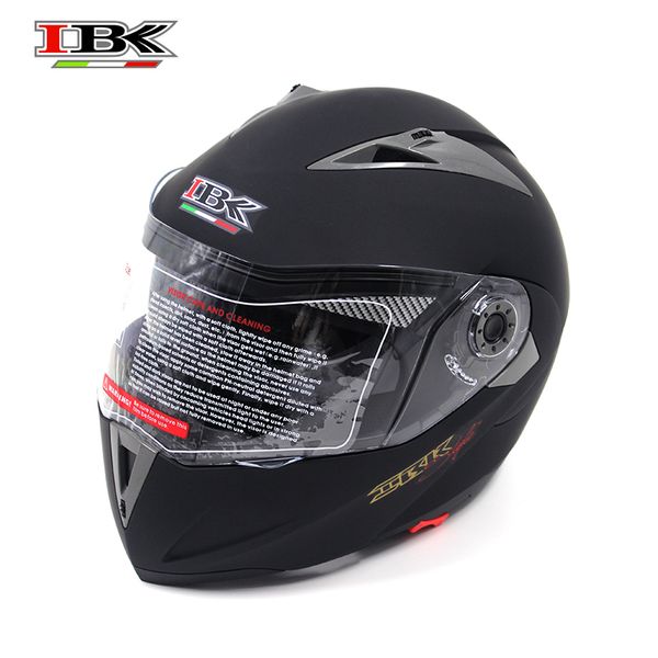 

ibk full face protection helmet motorcycle casco men/women casque open-face dual lens summer winter matte helmet ibk-105