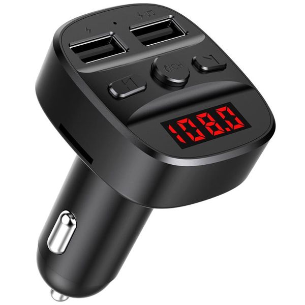 

автомобильный bluetooth 5.0 fm-передатчик беспроводной громкой связи аудио авто mp3-плеер 2.4a dual usb быстрое зарядное устройство автомоби