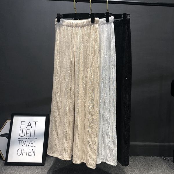 

2020 new jazz dance costume women sequins pants loose trousers festival outfit pole dance european clothes street wear dcc505, Black;red