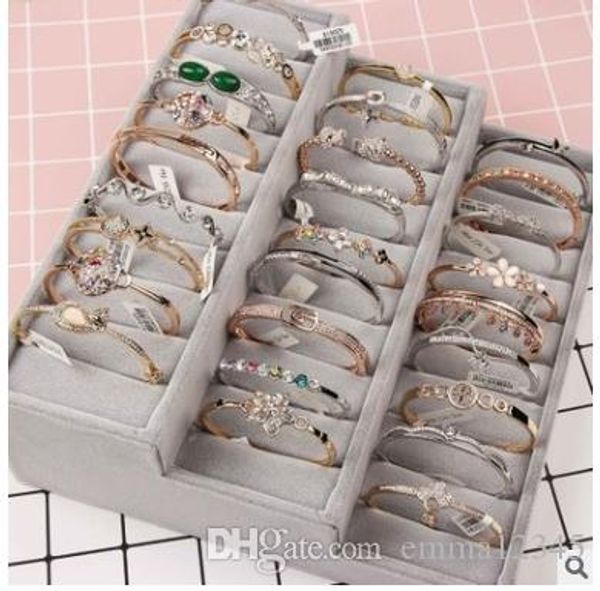

2018 sterling silver plated spring 1-row line clear rhinestone crystal bracelet tennis bracelets cubic zircon bangles, Black