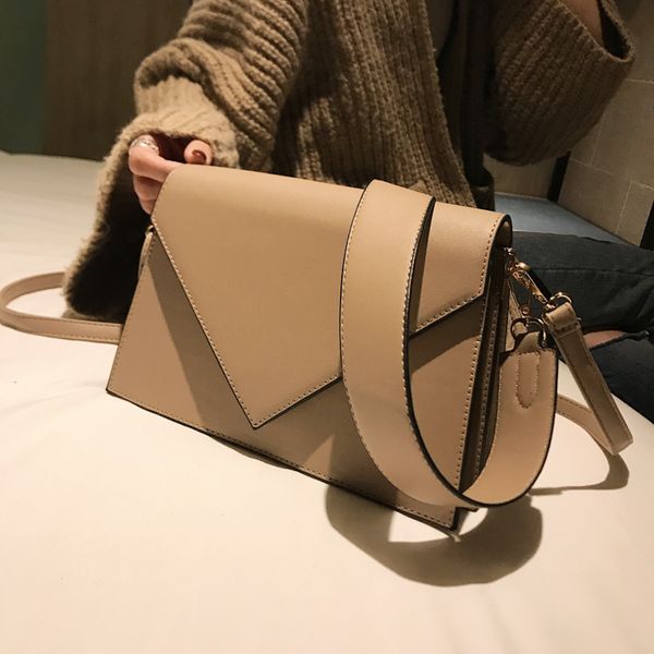 

european fashion casual square bag 2020 new pu leather women's designer handbag simple shoulder messenger bags