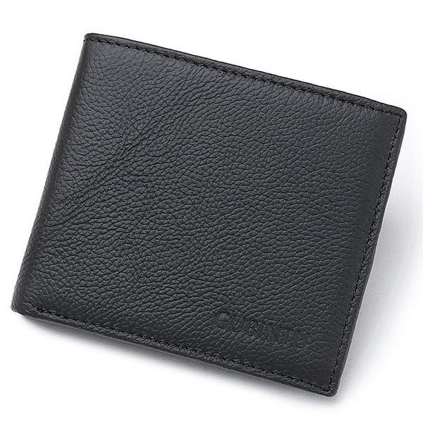 

2020 new rfid genuine leather men wallets card holder short wallets solid simple design brand wallets for men, Red;black