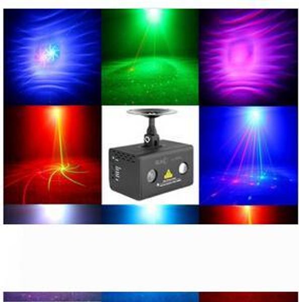 

new wedding remote control galaxy rgb led mixed 8 gobos rg laser lighting stage dj party professional 110v-240v eu us uk au plug