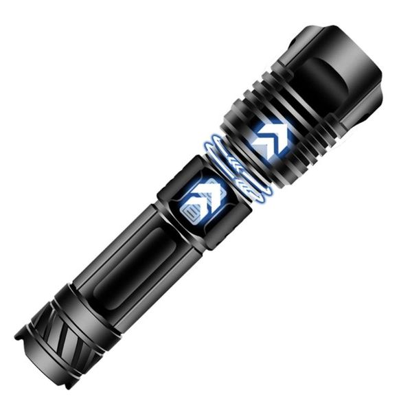 

flashlights torches p99 9-core super bright dual switch zoom glare 3 modes adjustable focus and