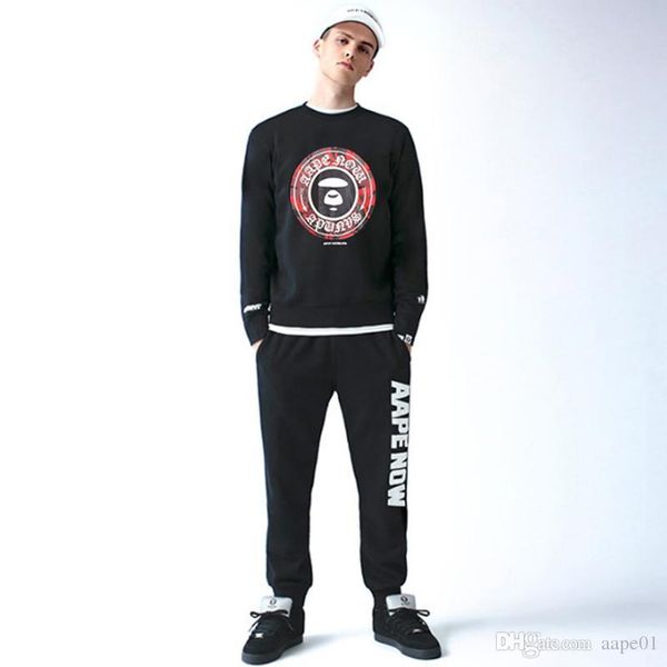 

aape 2019 brand new mens hoodies mens long sleeves fashion casual hoodies aape mens designer swesize m-2xl, Black