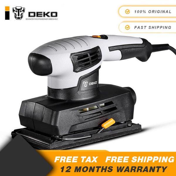 

deko sheet sander with 15 sheets of sandpaper and dust exhaust power tool electric sander