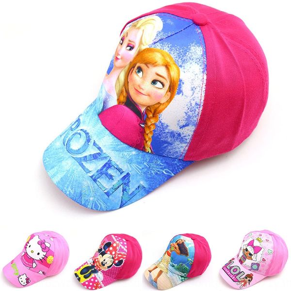 

ice princess cartoon girl hat baseball cap baseball cap children's hat t748, Yellow
