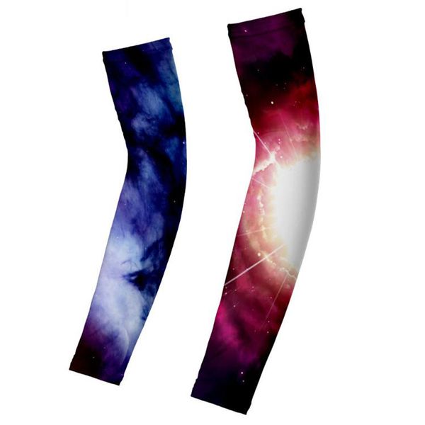 

elbow & knee pads driving manguitos sporting bicicleta bicycle motorcycle correr sleeves arms 2021 sun protection starry sky arm, Black;gray