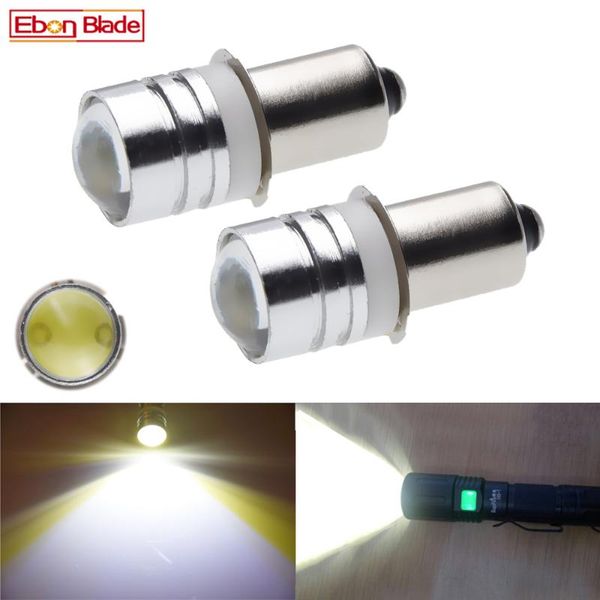 

pair p13.5s pr2 pr3 cob 1w led upgrade bulb white for led replacement torch work light lamp 3v 6v 12v 18v 24v 30v