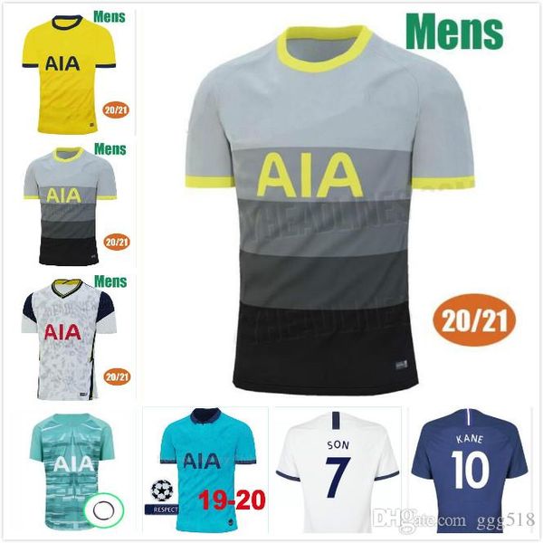 

man kids kit 2020 tottenham kane lo celso ndombele soccer jerseys 19 20 son dele eriksen spurs camisa football camisetas shirt, Black;yellow