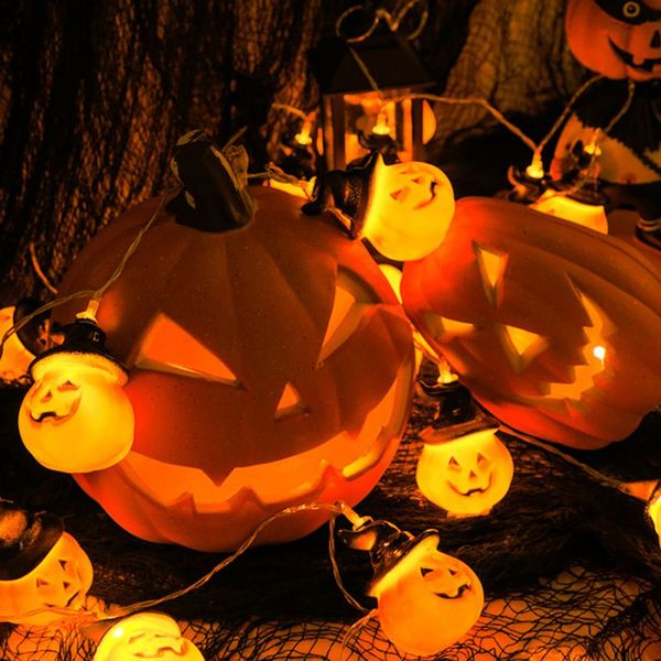 

witch hat pumpkin string lights halloween string lights