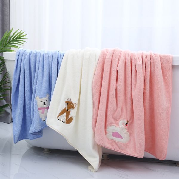 

children coral fleece edge embroidered children's quilt towel baby blanket summer quilt nap blanket baby towel