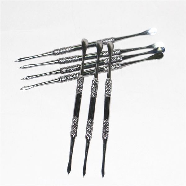 

100pcs wax dabbers dabbing tool silver 120mm dabber tool stainless steel pipe cleaning tool dhl