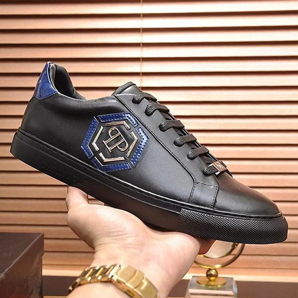 

2021 luxury men casual shoes breathable lo -sneakers hexagon mens shoes casual luxury chaussures pour hommes fashion sneakers drop ship, Black