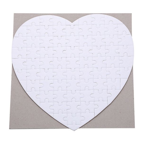 

heart shaped paper sublimation blank consumables material jigsaw printing p puzzle smooth heat transfer toys for kids children 2 3xm c2