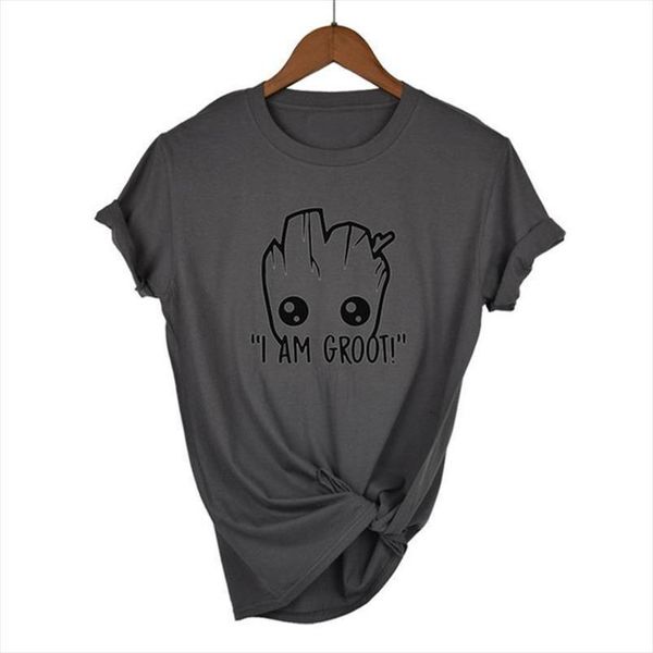 

new groot t shirt women harajuku t shirt women cotton short sleeves casual women tshirt marvel t shirts, White