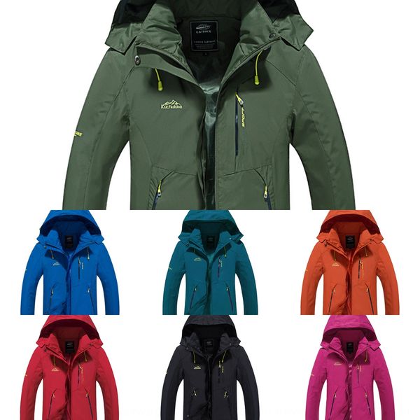 

exs60 spring and autumn jacket men and women couple soft shell mountaineering clothing group travel mountain climbing outdoor sports jacket, Blue;black