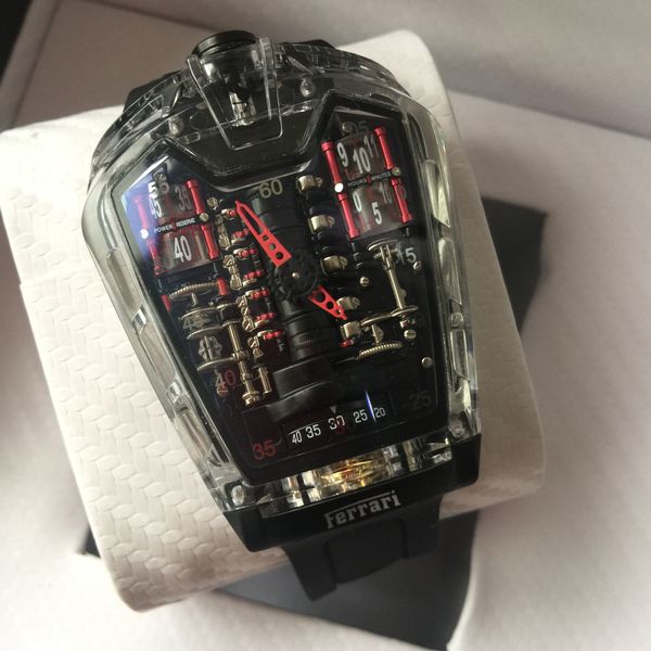 

tactical men's domineering personal cool ultra-running ferra ri six-cylinder engine influx of men automatic mechanical watches