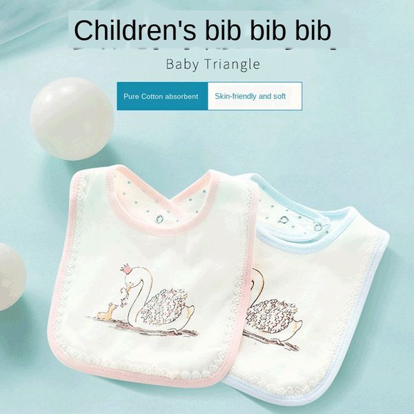 

new baby saliva towel autumn and summer pure cotton saliva towel button button baby waterproof bib infant bib