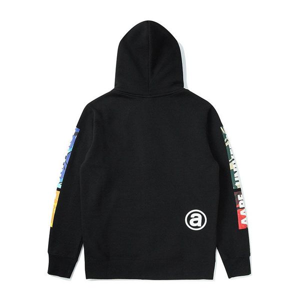 

aape mens designer hoodies fashion brand mens ape printing zipper sweatshirt black aape mens designer sweatshirt size