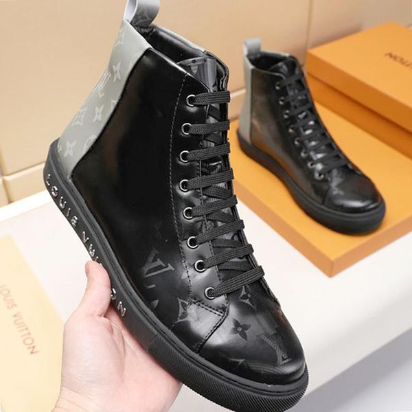 

new arrival men shoes fashion boots chaussures pour hommes tattoo sneaker boot mens shoes casual fashion boots luxury zapatos de hombre sale, Black
