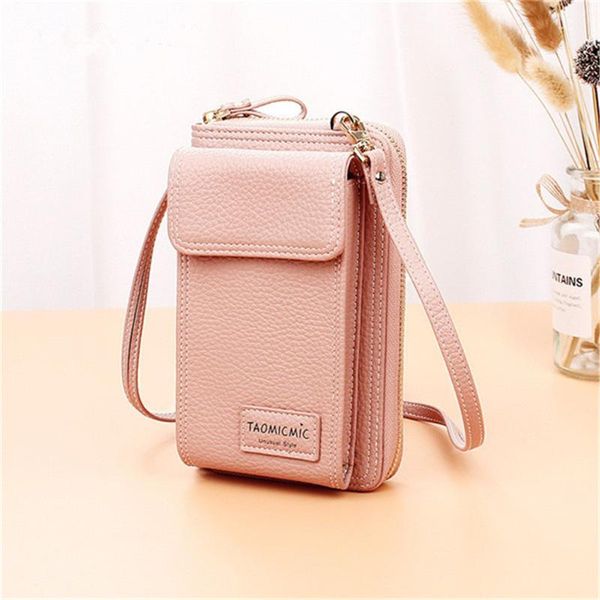 

ladies solid faux leather clutch bag small crossbody bag for women purses 4 card slot card pink green mini phone
